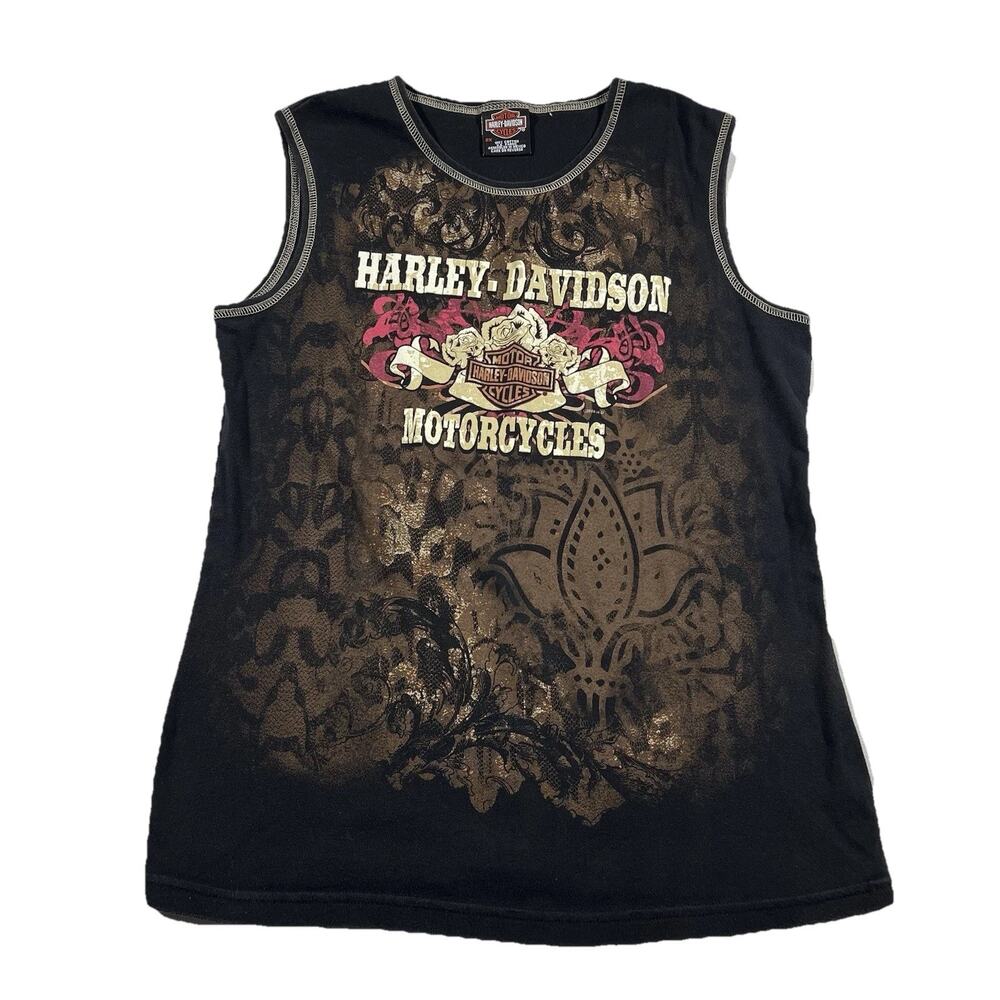 Y2K Harley Davidson Womens 2X Black Hills Rapid City Sleeveless Tank Top